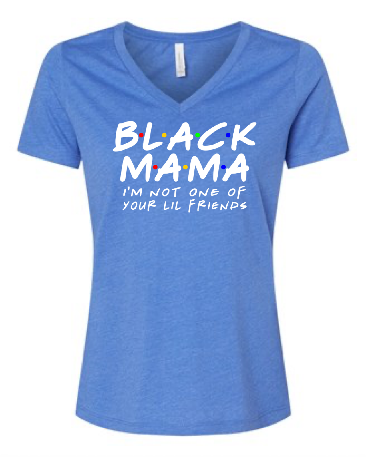 Black Mama Tri-Blend V Neck T-shirt