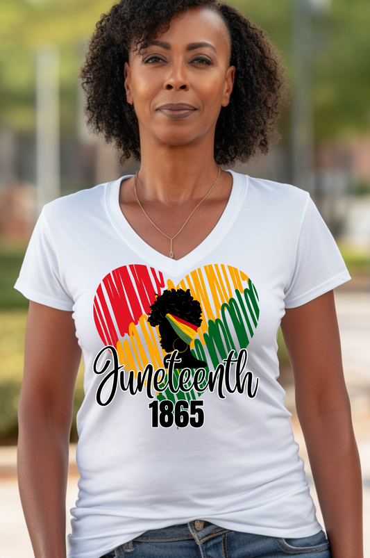 Juneteenth Celebration Tri-Blend V-Neck T-shirt