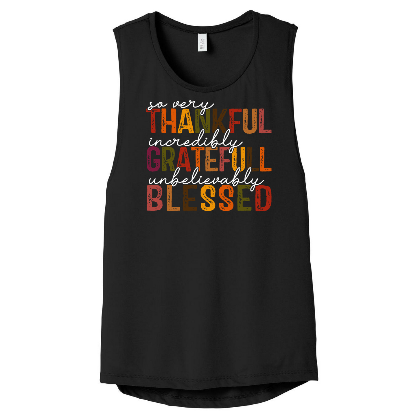 Thankful Grateful Blessed Muscle Tank