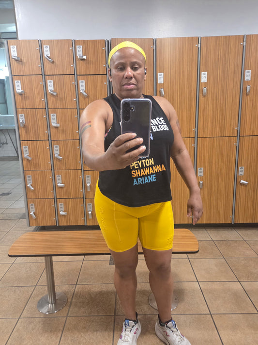 Endurance is in our Blood Black Female Marathoners Muscle Tank