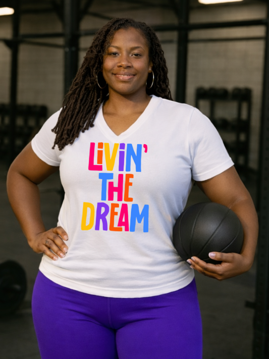 Livin" The Dream Tri- Blend V-Neck T-Shirt