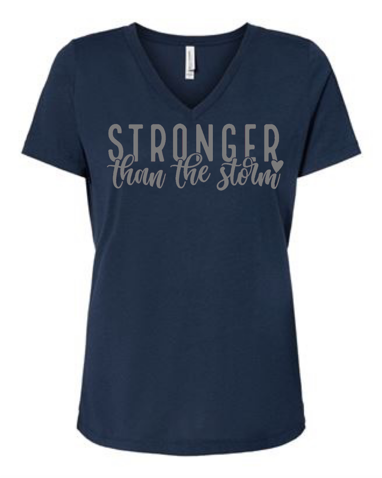 Stronger Than The Storm Tri- Blend V-Neck T-Shirt