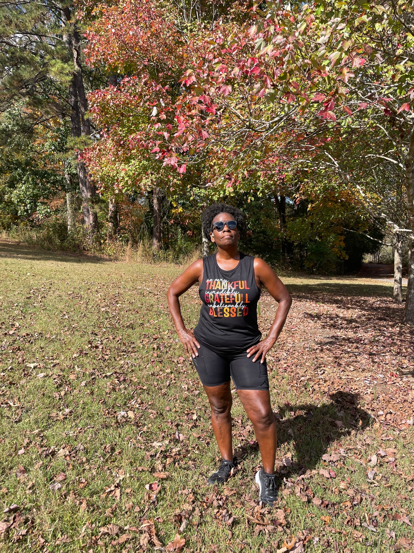 Thankful Grateful Blessed Muscle Tank