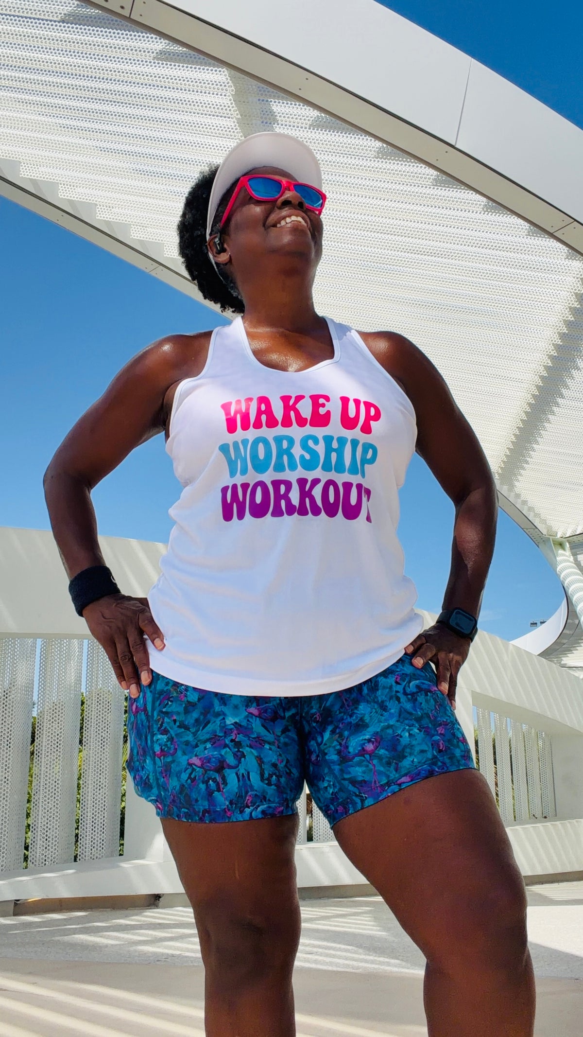 Wake Up Worship Racerback Tank Top
