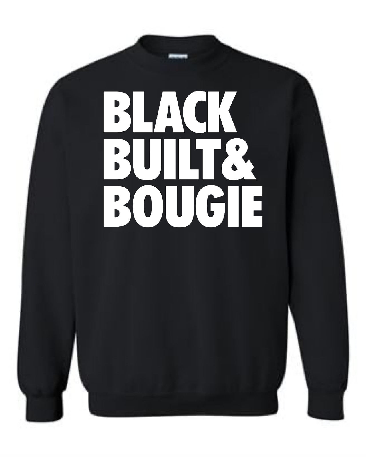 Model - Black Built Bougie Crewneck Sweatshirt