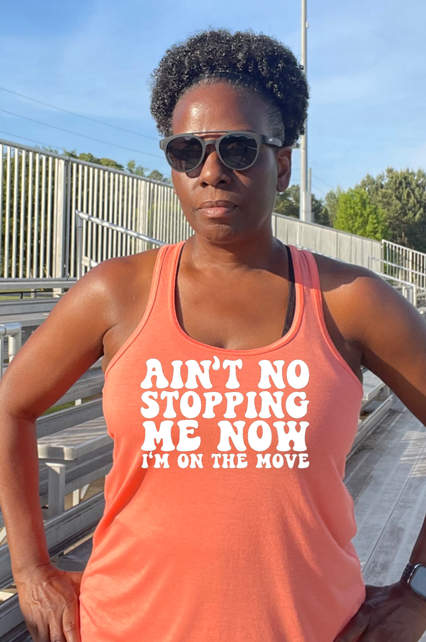 Ain't No Stopping Me Now Racerback Tank Top