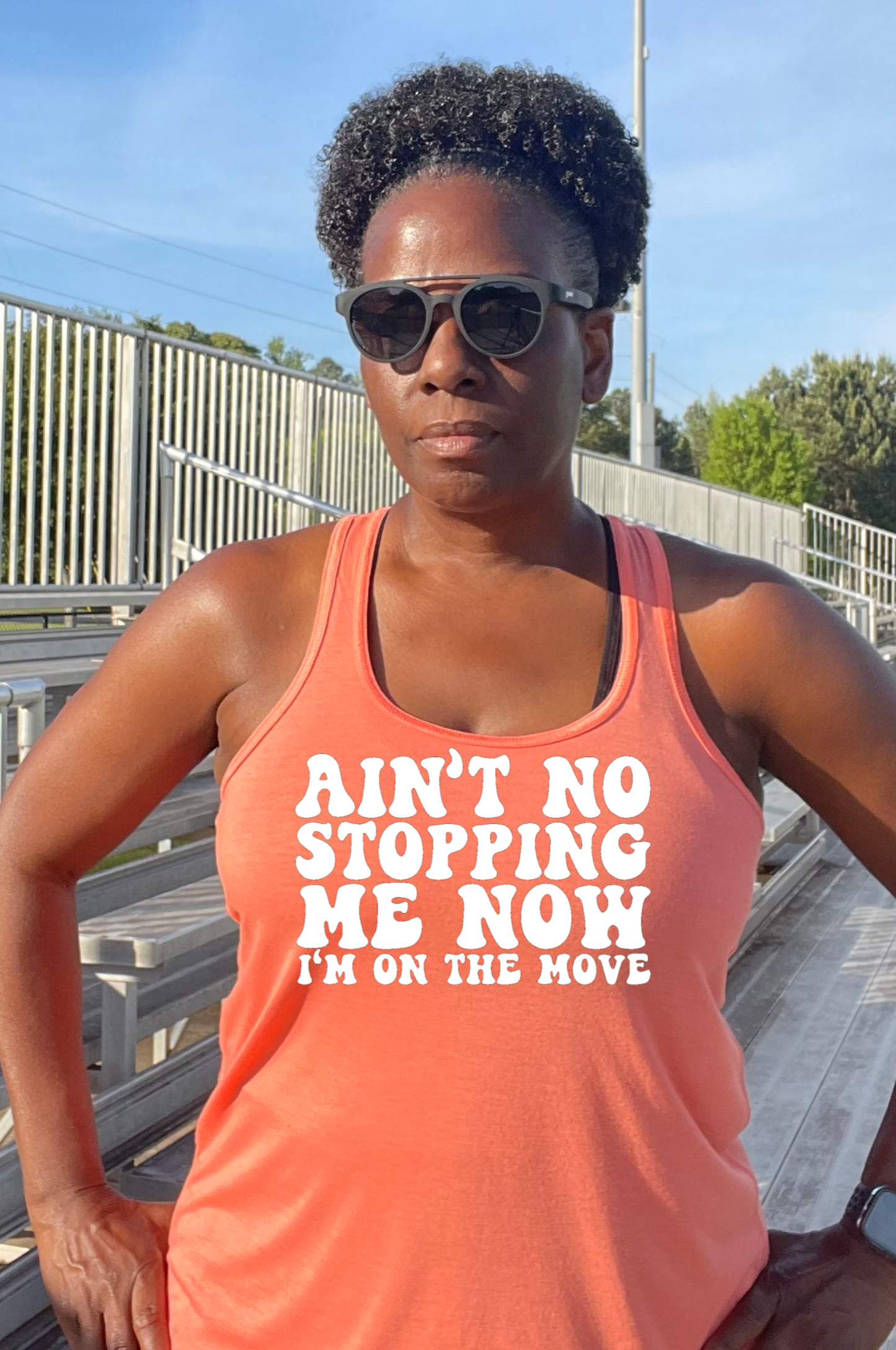 Ain't No Stopping Me Now  Racerback Tank Top