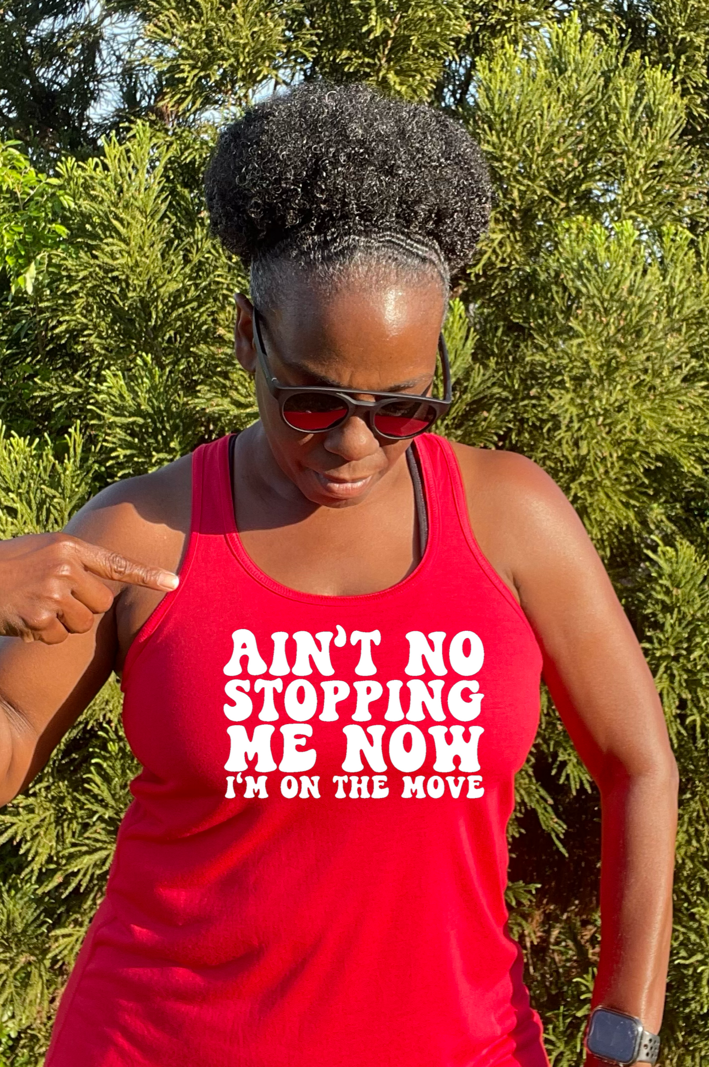 Ain't No Stopping Me Now Racerback Tank Top