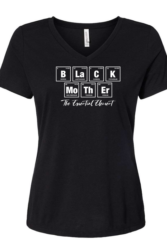Black Mother's - The Essential Element Tri-Blend V Neck T-shirt