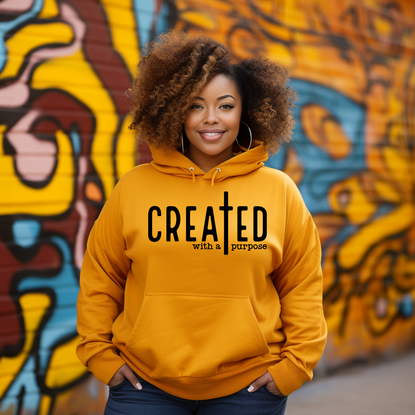 Created With A Purpose Bright Colors Hoodie