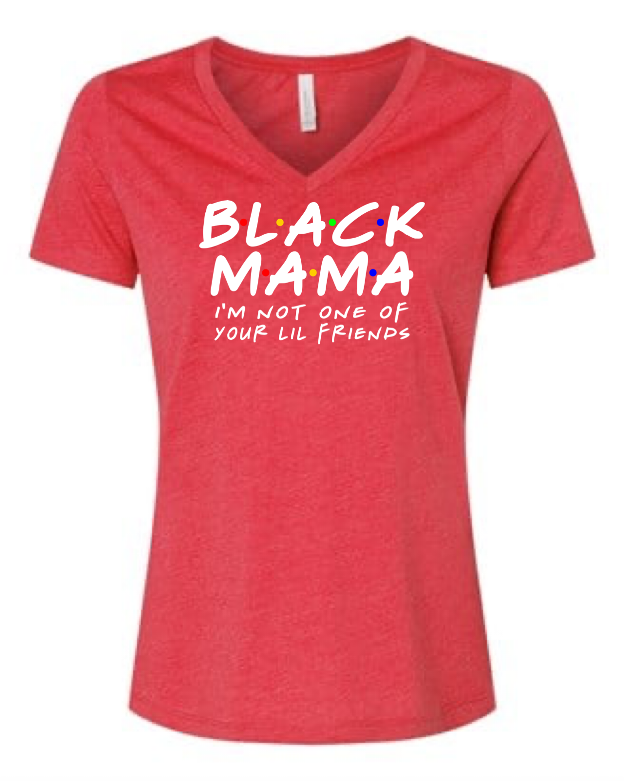 Black Mama Tri-Blend V Neck T-shirt