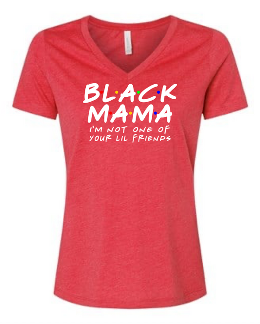 Black Mama Tri-Blend V Neck T-shirt