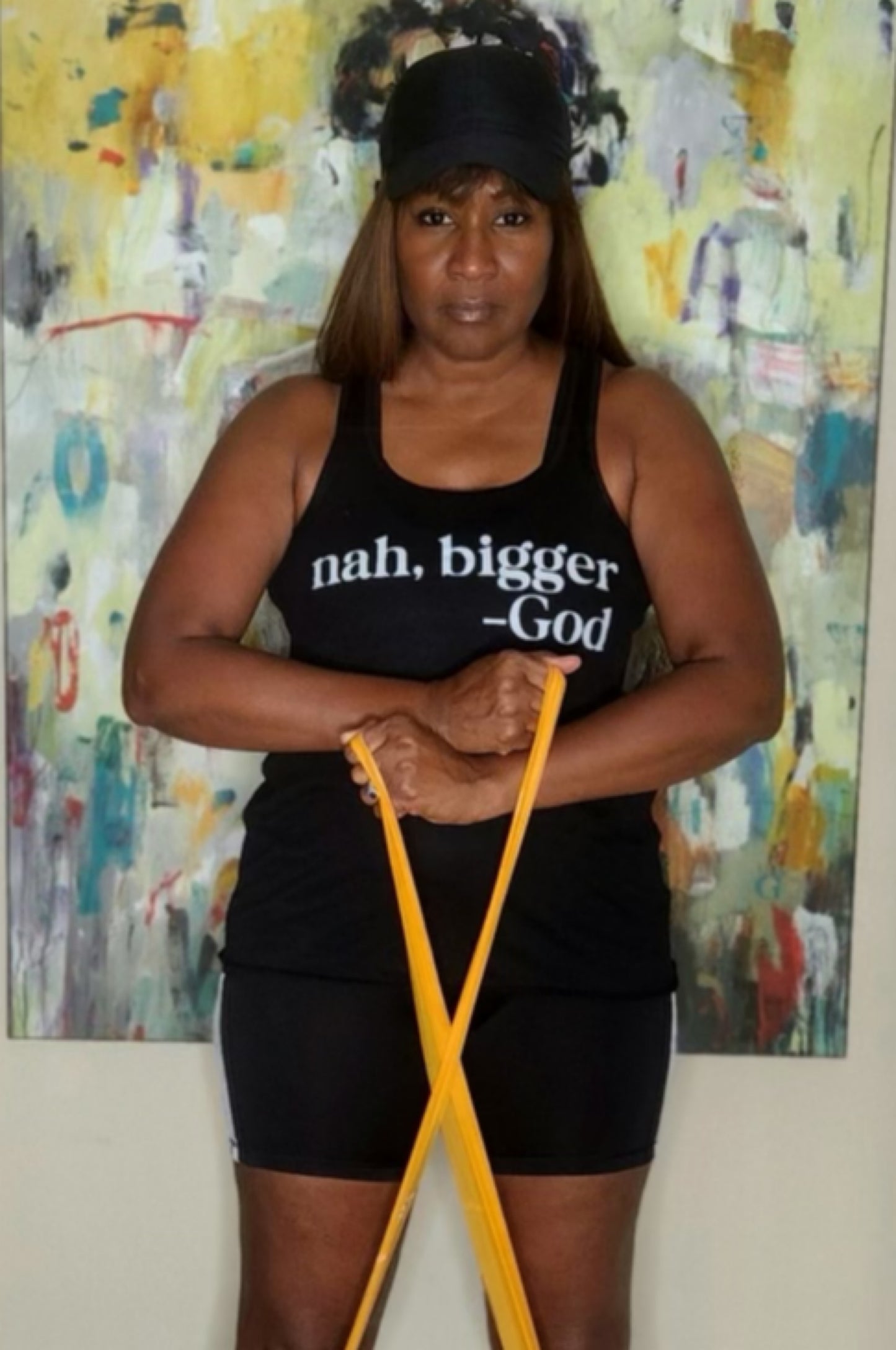 Nah, Bigger God Racerback Tank Top