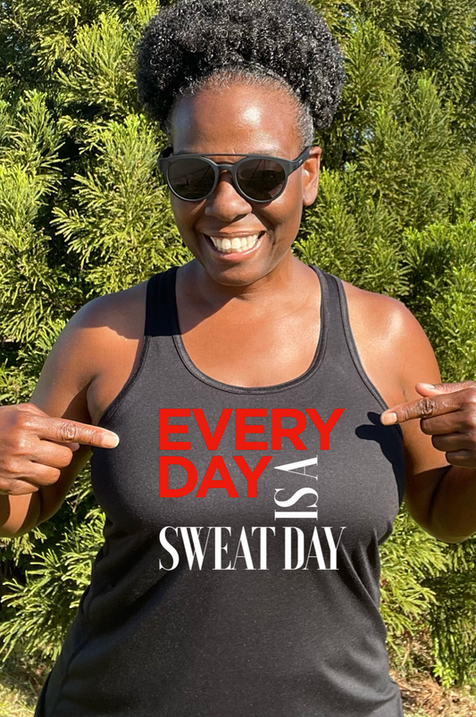 Every Day Is A Sweat Day Racerback Tank Top