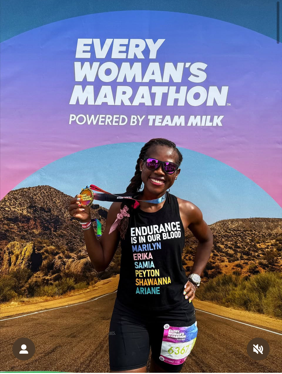 Endurance is in our Blood - Black Female Marathoners Crop Tank