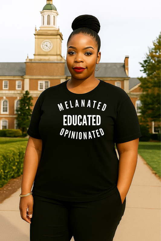 Melanated Educated Opinionated Tri-Blend T-Shirt