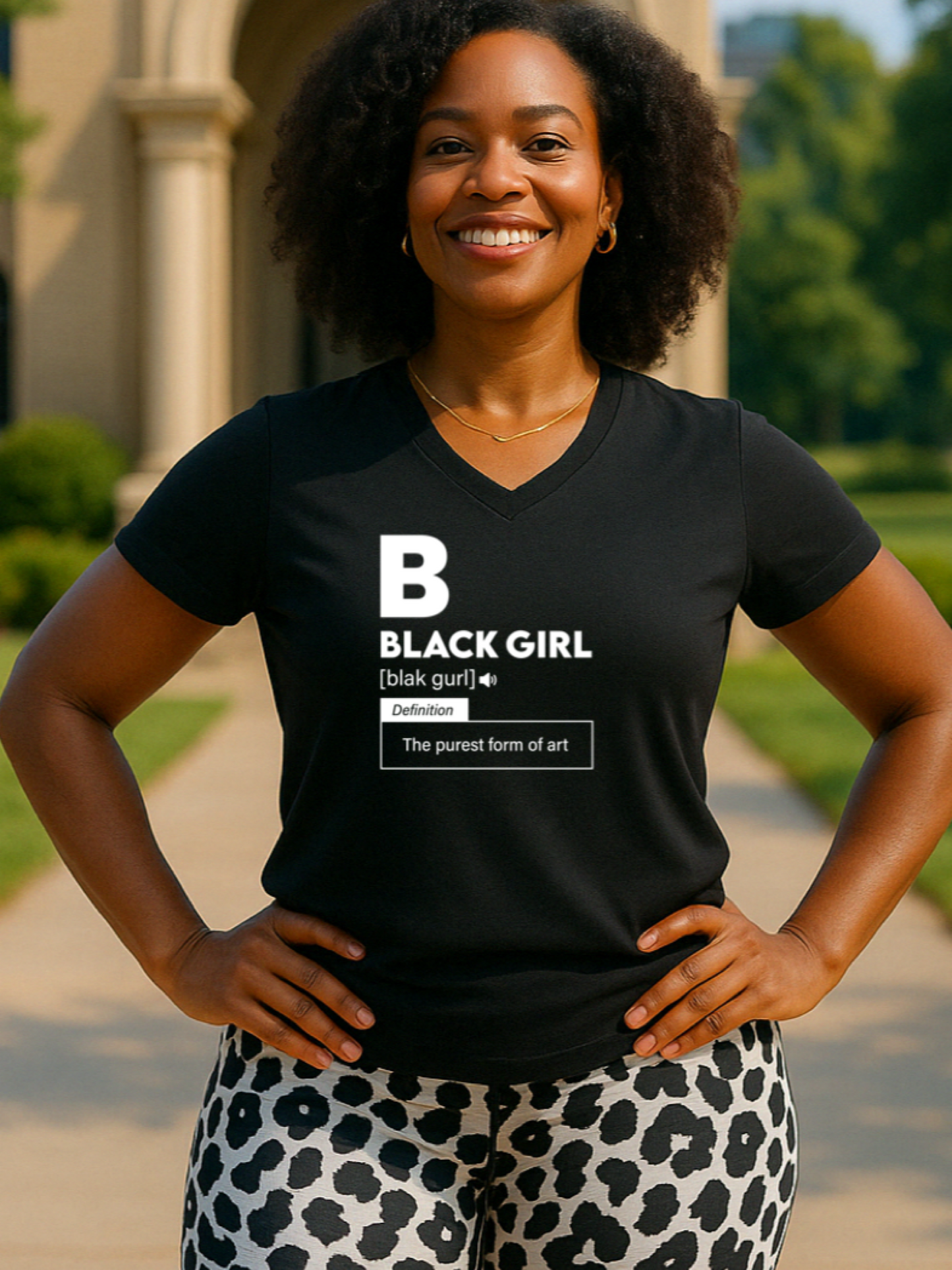 Black Girls Are Art Tri- Blend V-Neck T-Shirt
