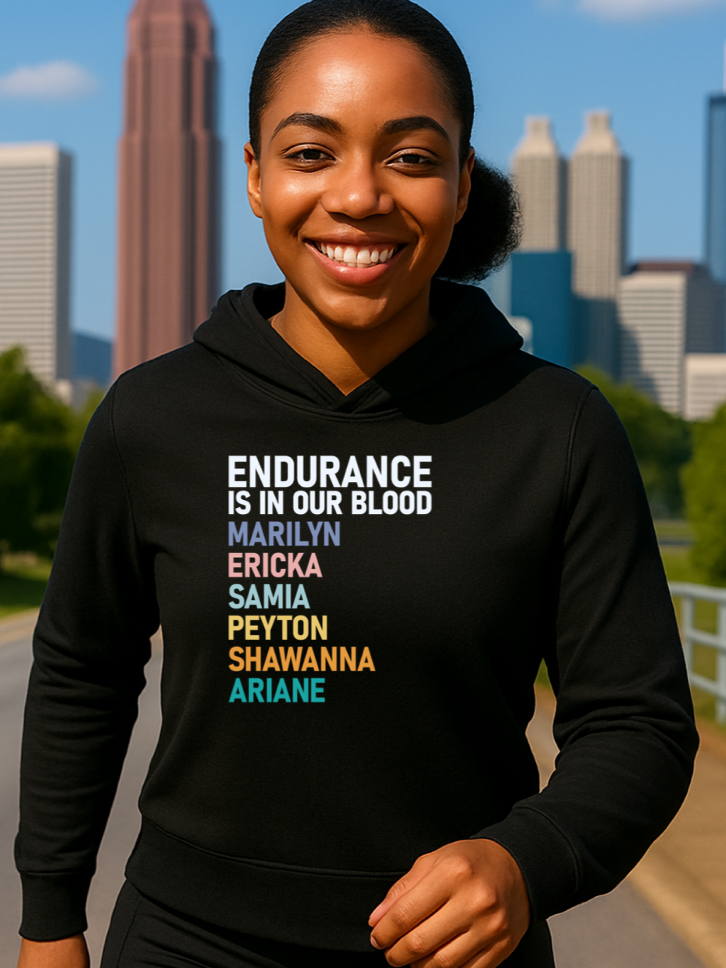 Endurance is in our Blood - Black Female Marathoners Hoodie