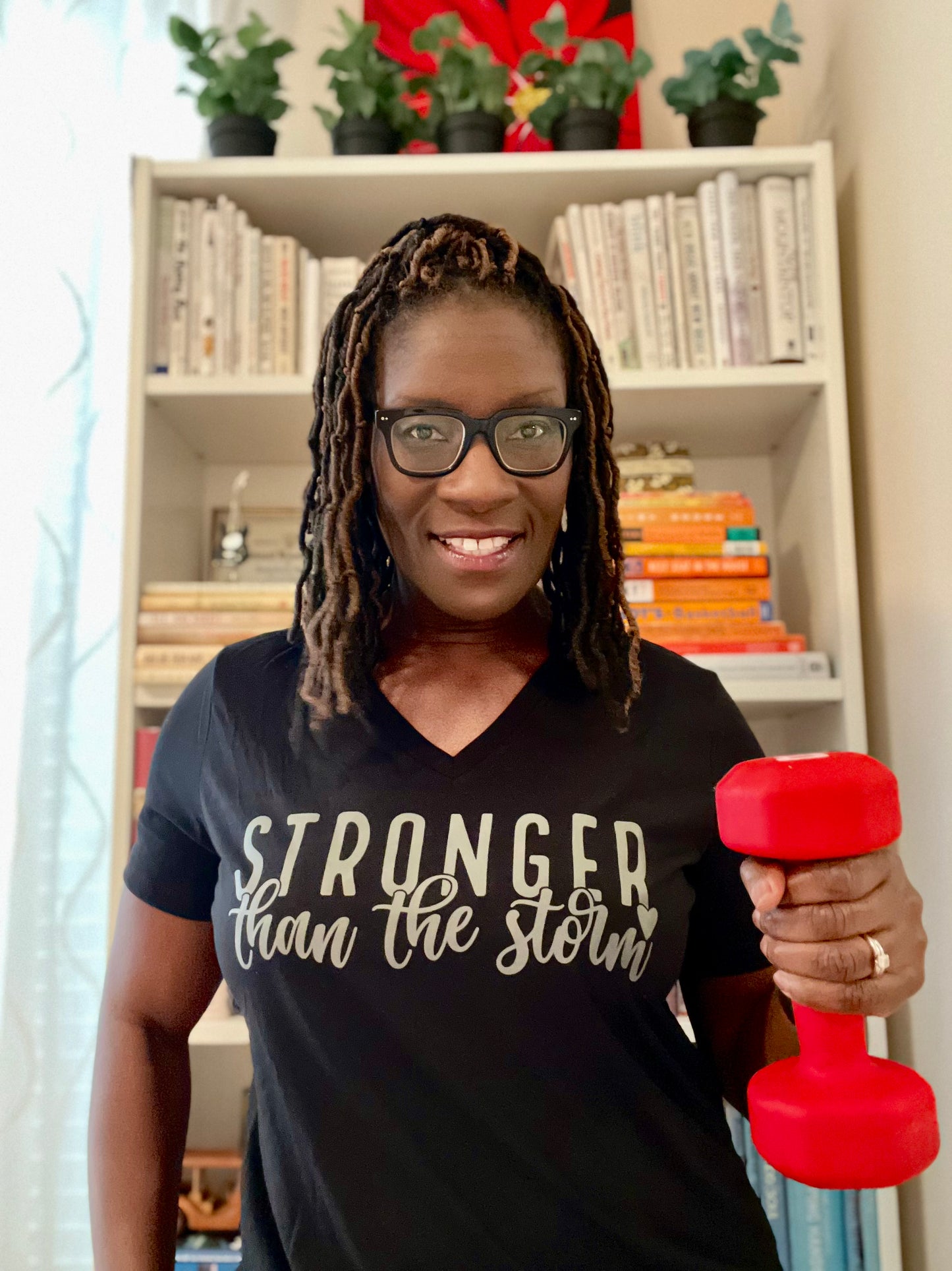 Stronger Than The Storm Tri- Blend V-Neck T-Shirt