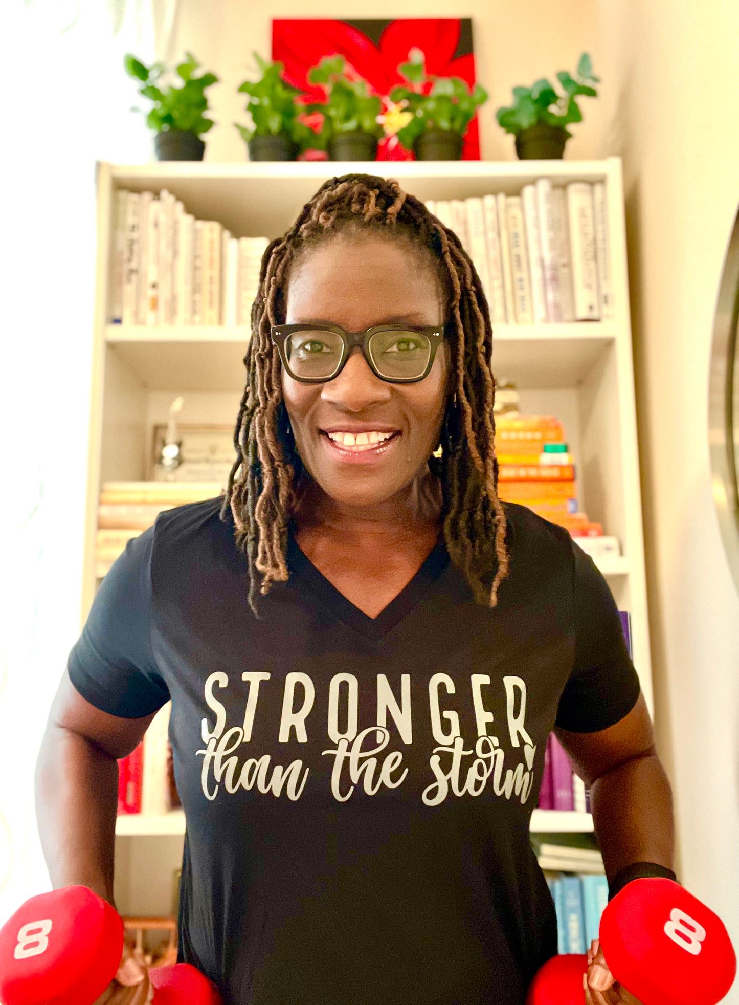 Stronger Than The Storm Tri- Blend V-Neck T-Shirt