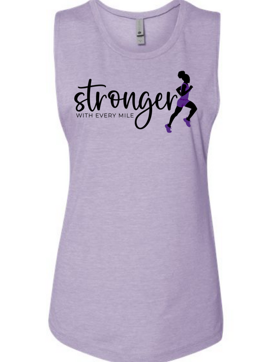 Stronger With Every mile Muscle Tank