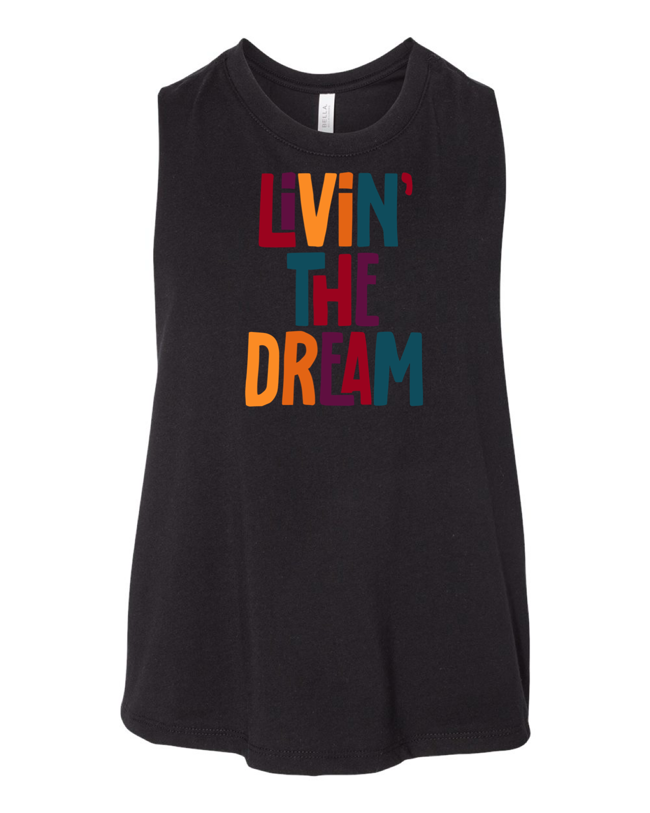 Livin' The Dream Racerback Crop Tank