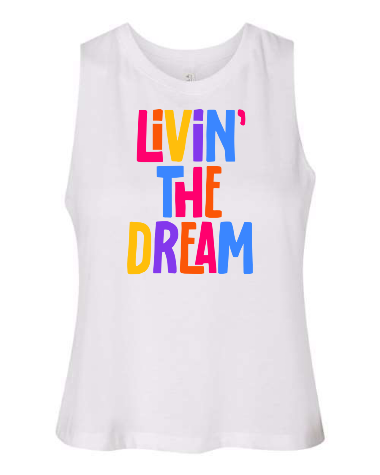Livin' The Dream Racerback Crop Tank