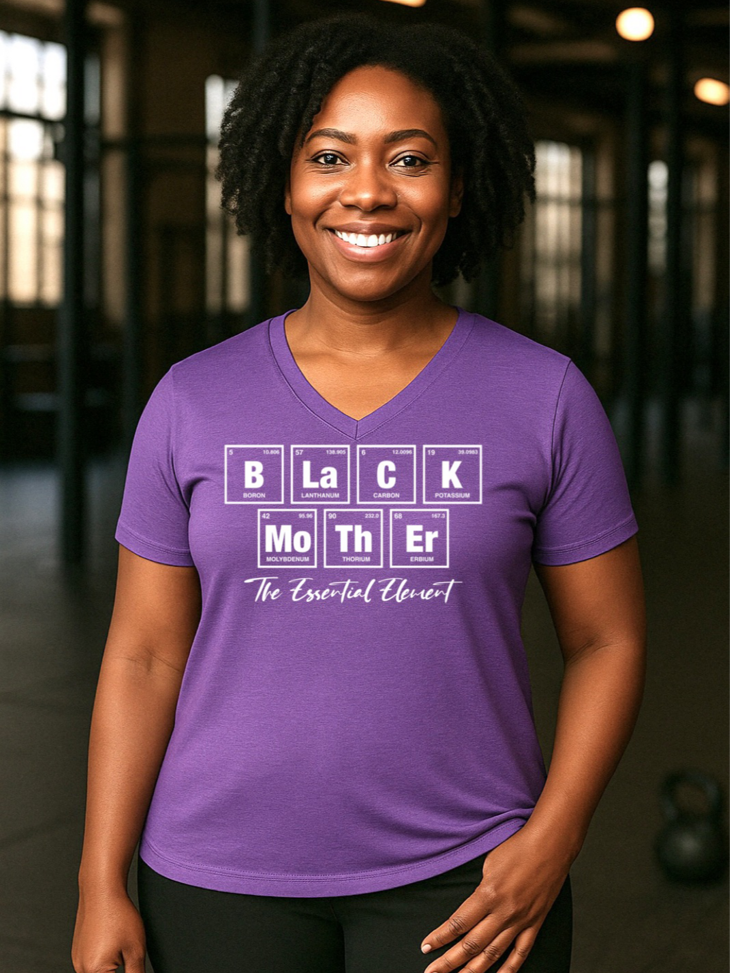 Black Mother's - The Essential Element Tri-Blend V Neck T-shirt