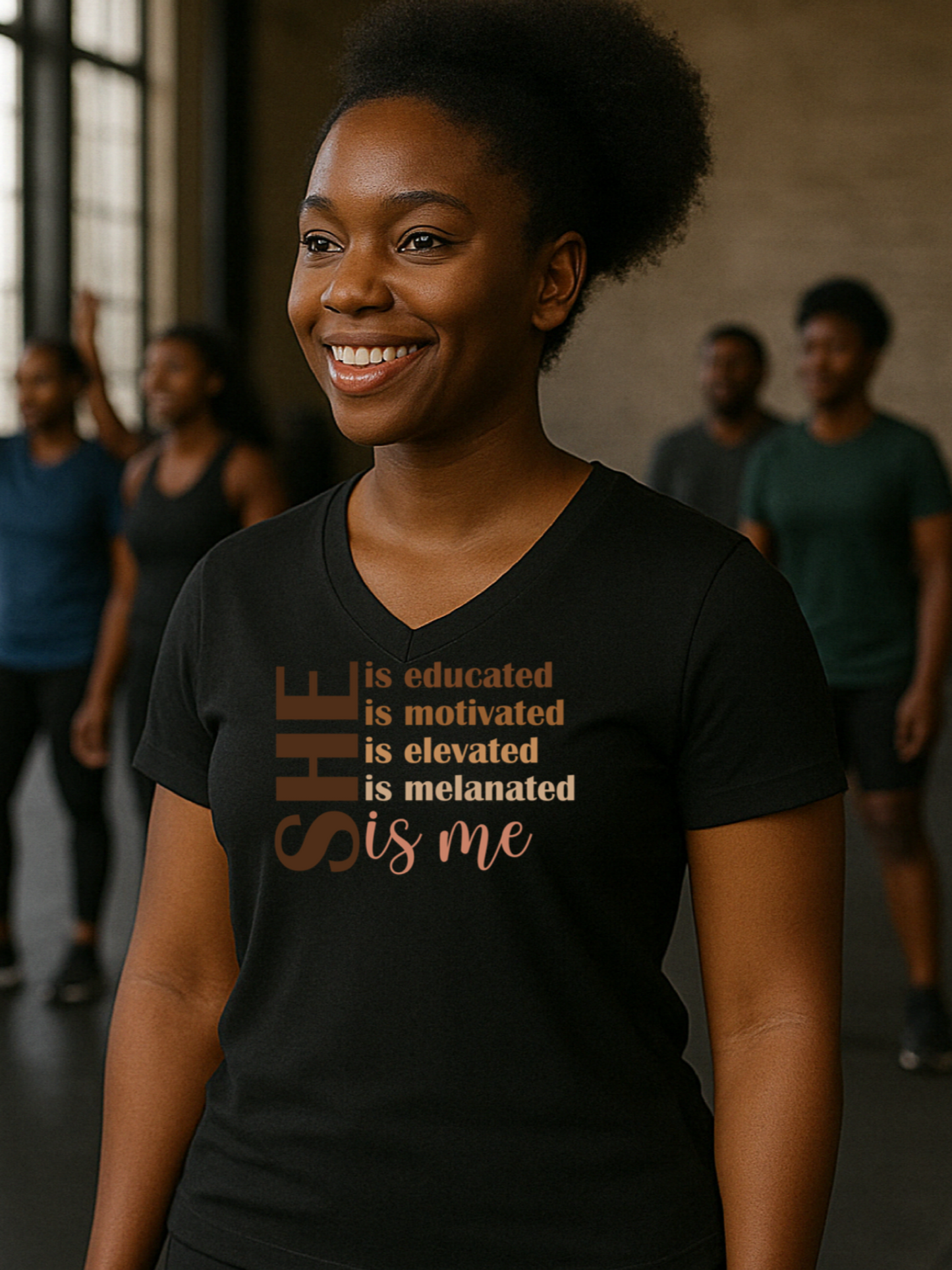 She is Me Tri-Blend V Neck T-shirt