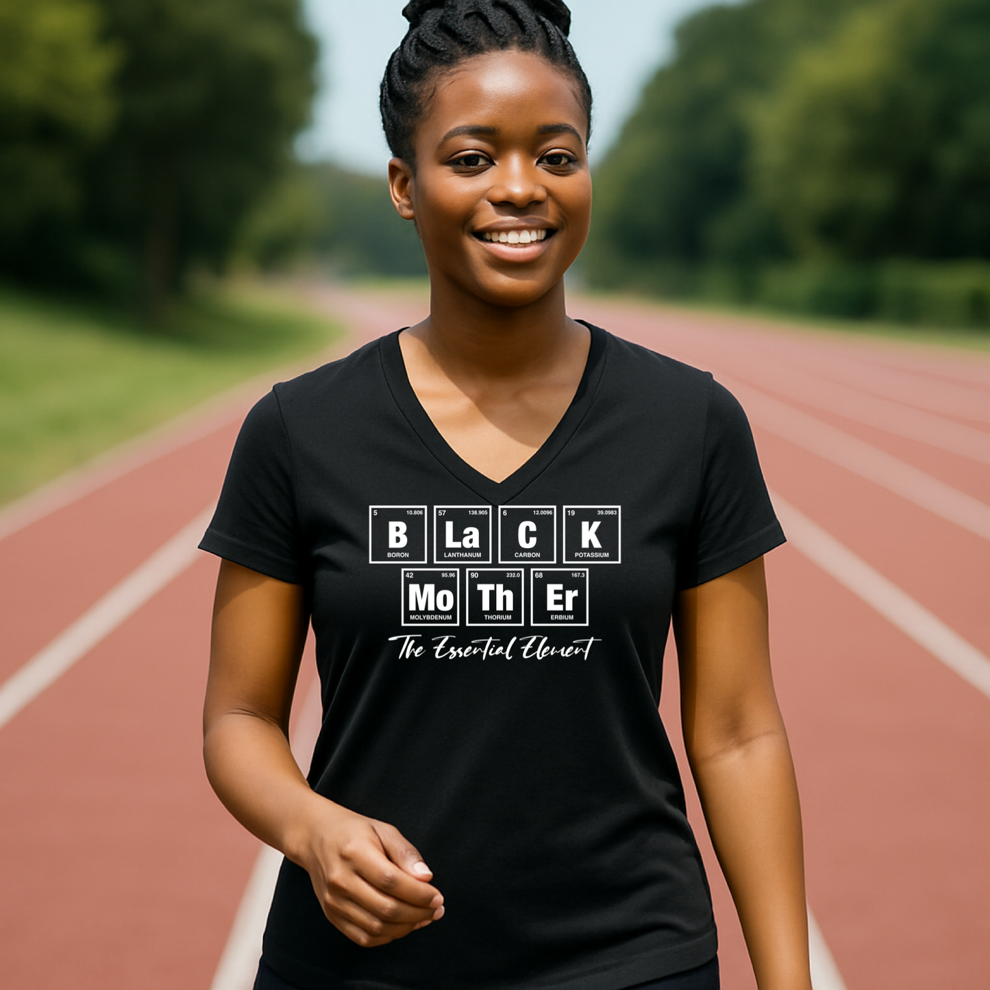 Black Mother's - The Essential Element Tri-Blend V Neck T-shirt