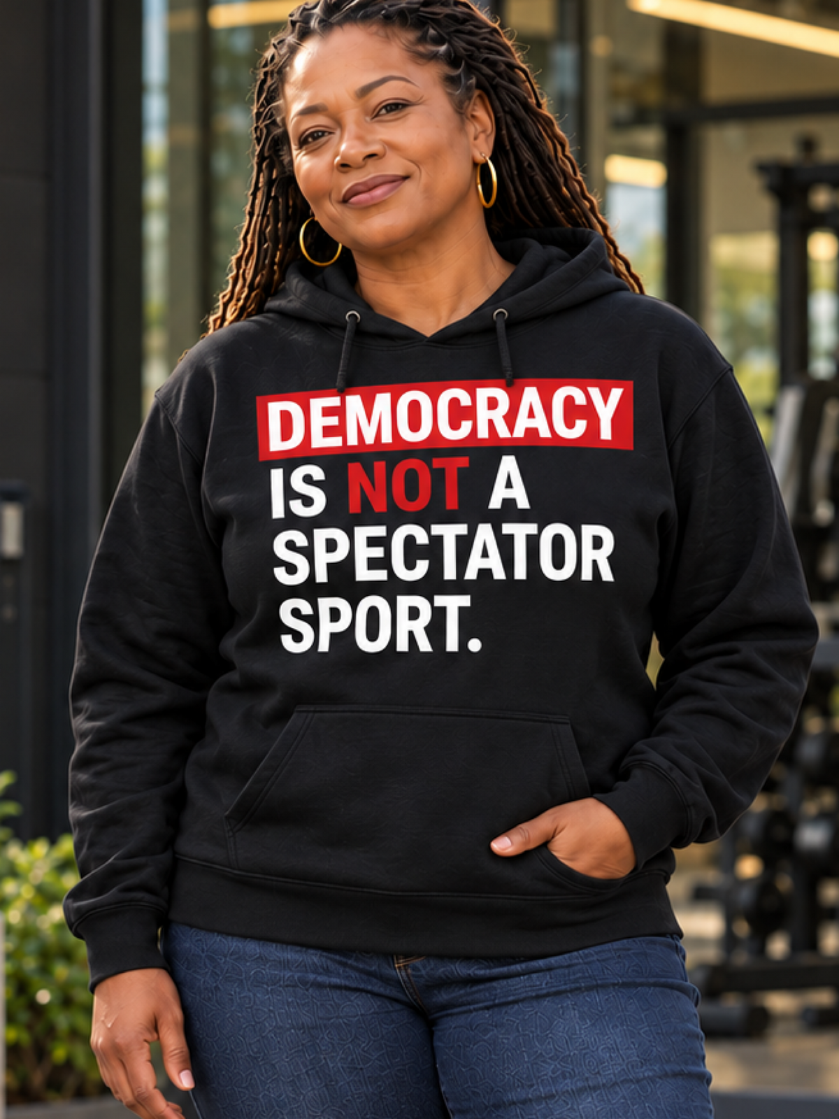 Democracy is Not a Spectator Sport Unisex Hoodie