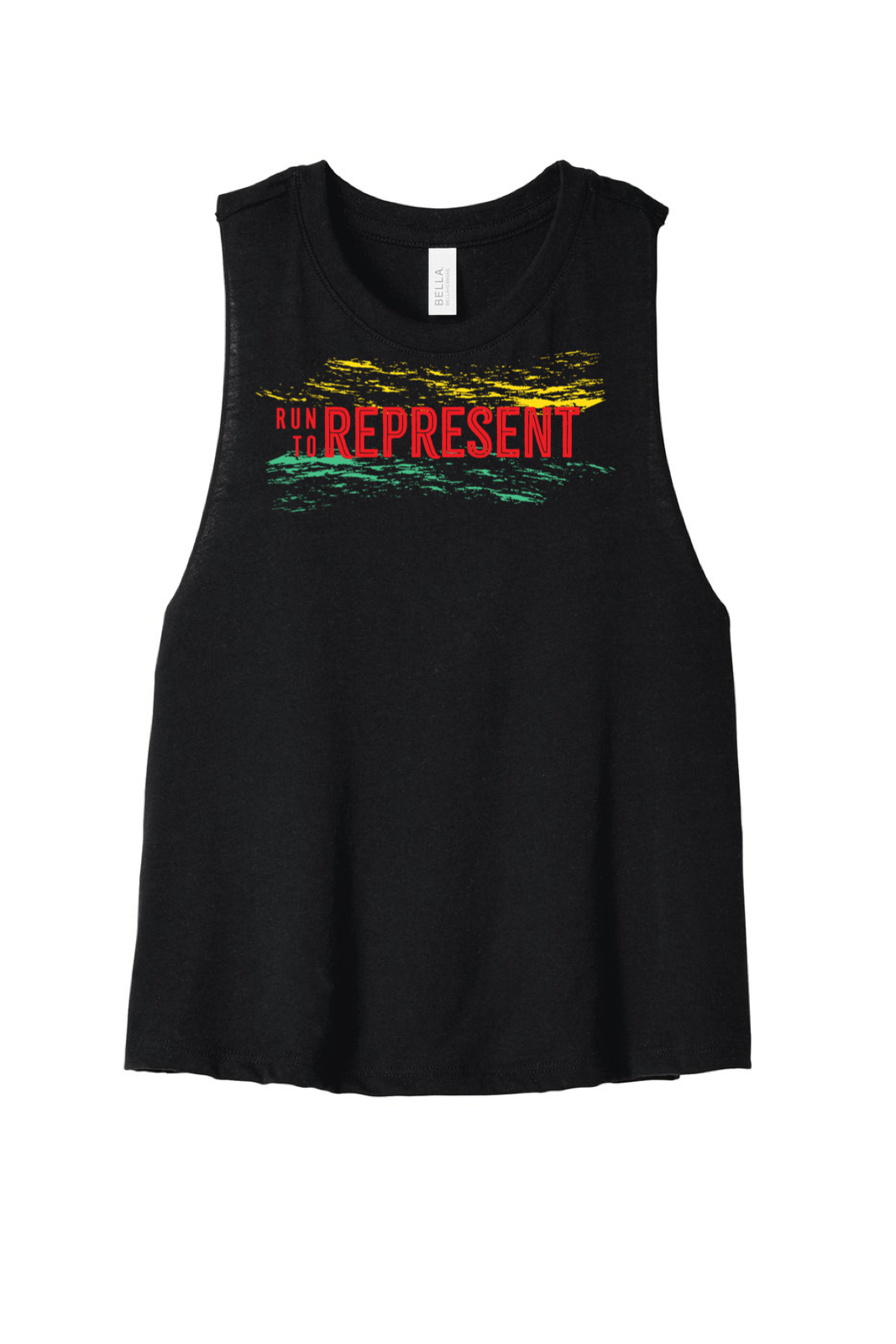 Run To Represent Racerback Crop Tank - The Race