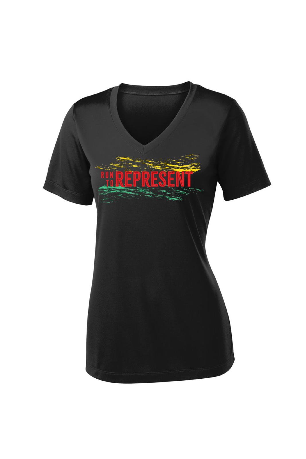 Run To Represent Performance V-Neck T-Shirt - The Race