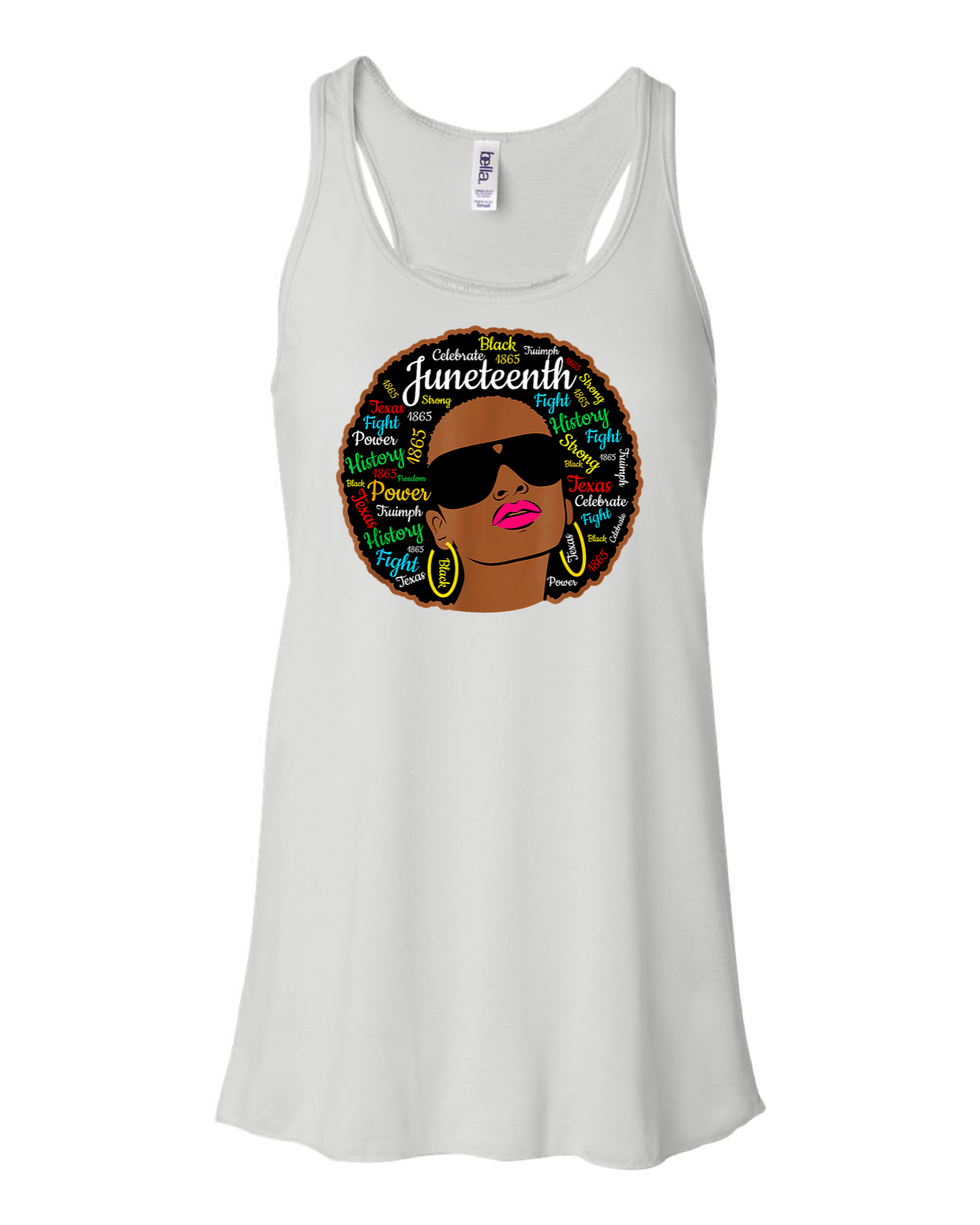 Juneteenth Afro Racerback Tank Top
