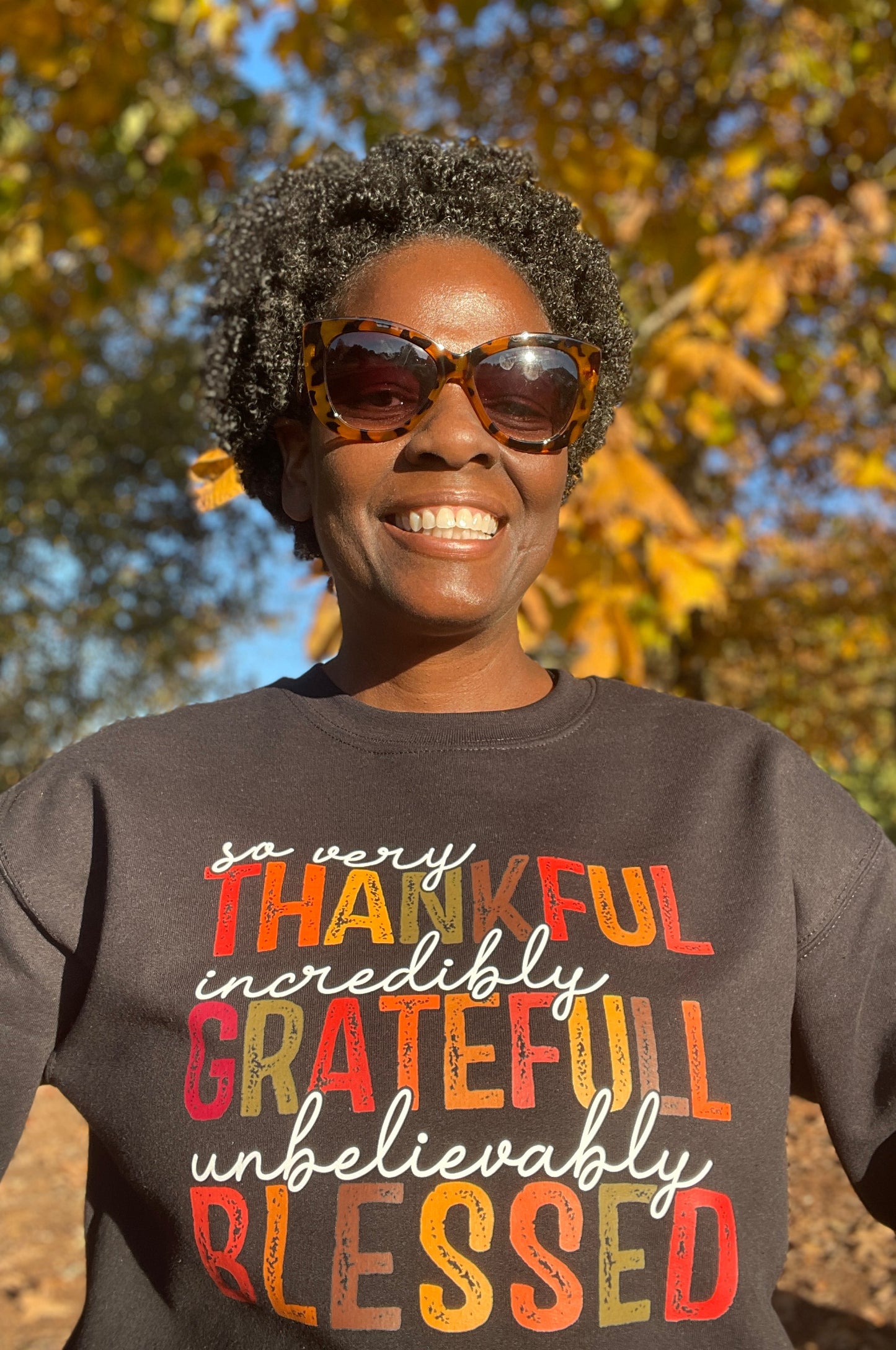 Thankful Grateful Blessed Crewneck Sweatshirt