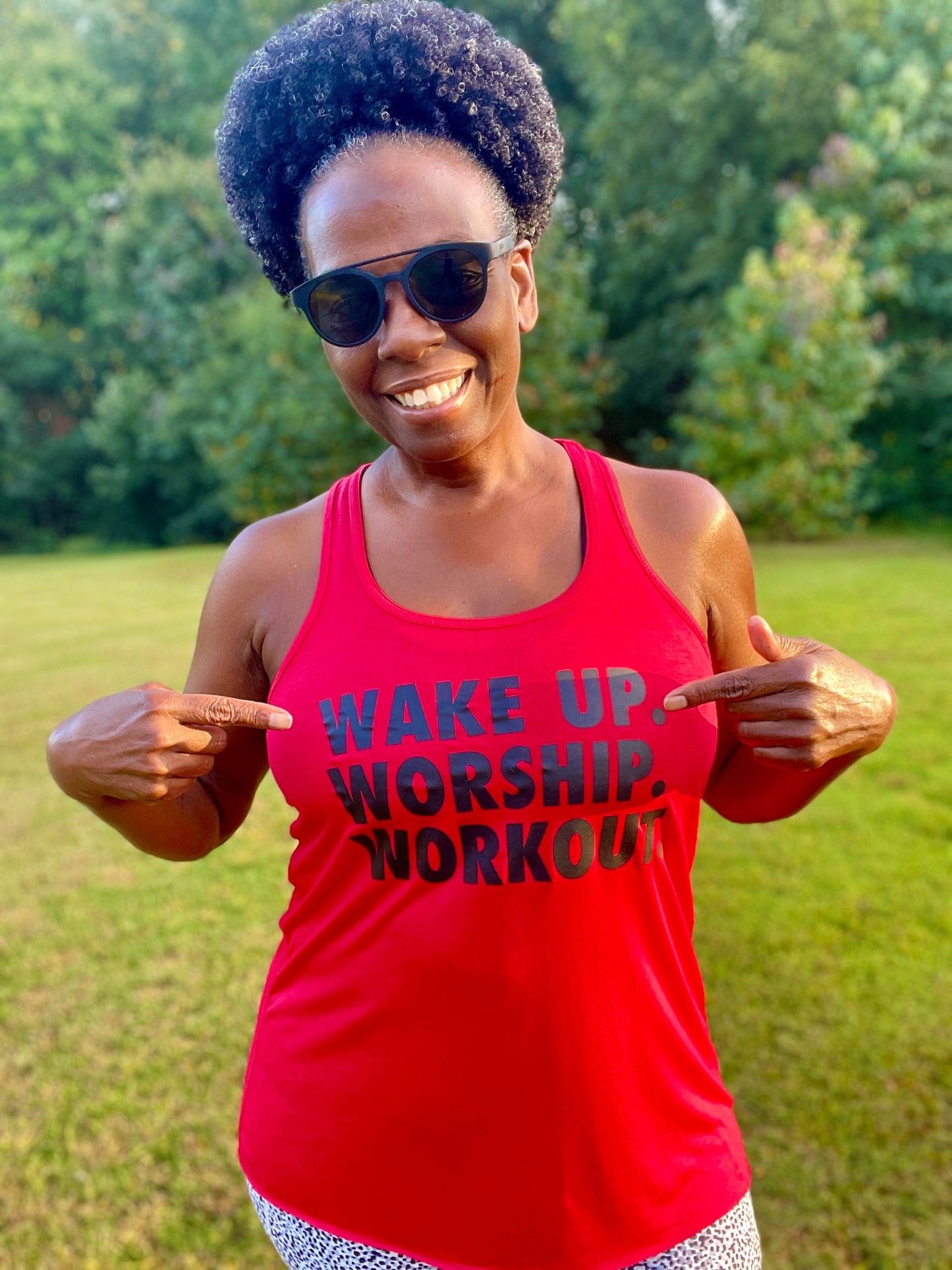 Wake Up Worship, Workout Racerback Tank
