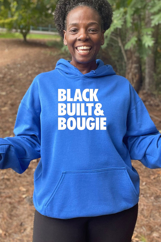 Black Built Bougie Bright Colors Hoodie Hoodie Gildan S Royal Blue