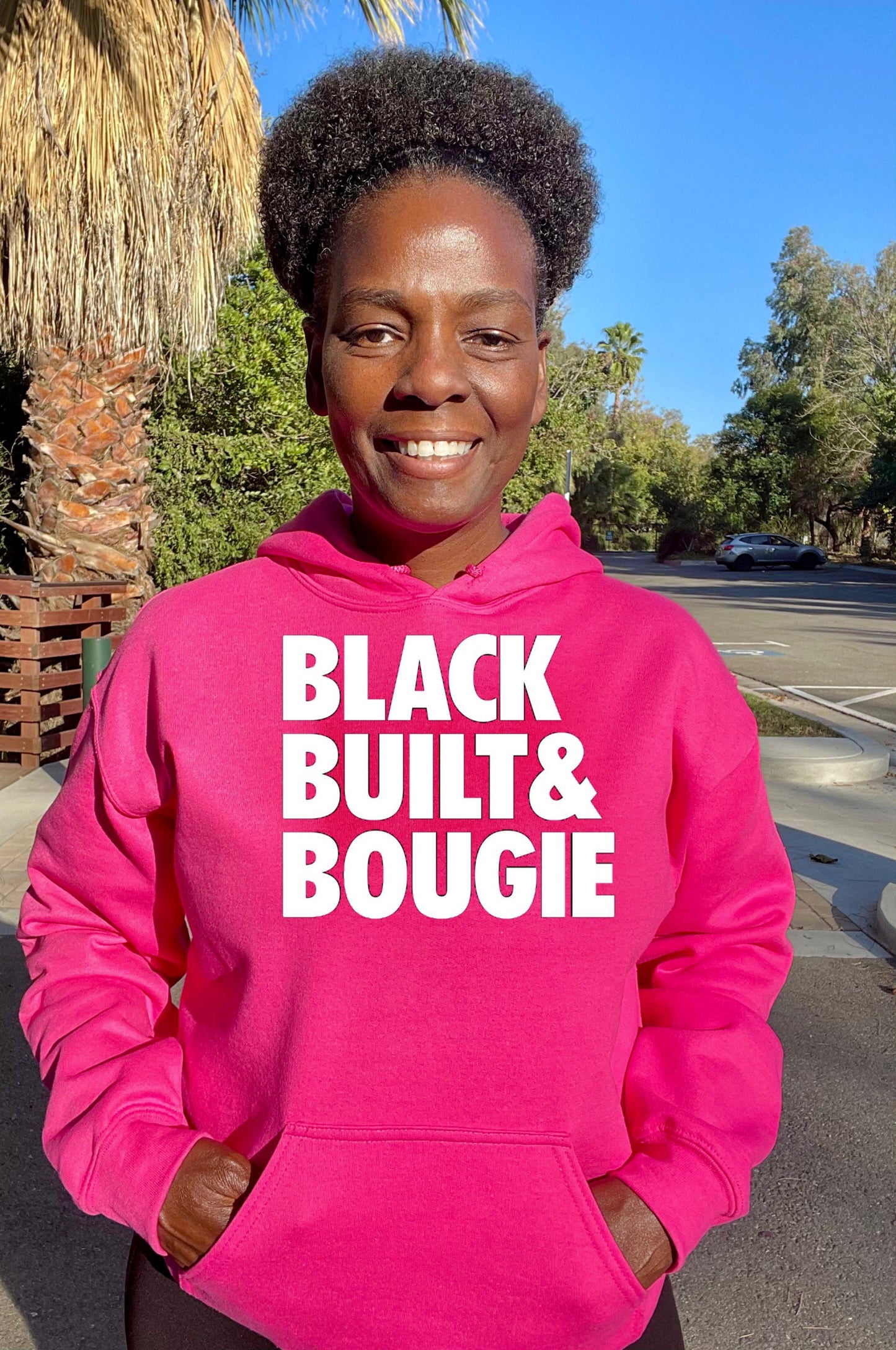 Black Built Bougie Bright Colors Hoodie Hoodie Gildan S Berry