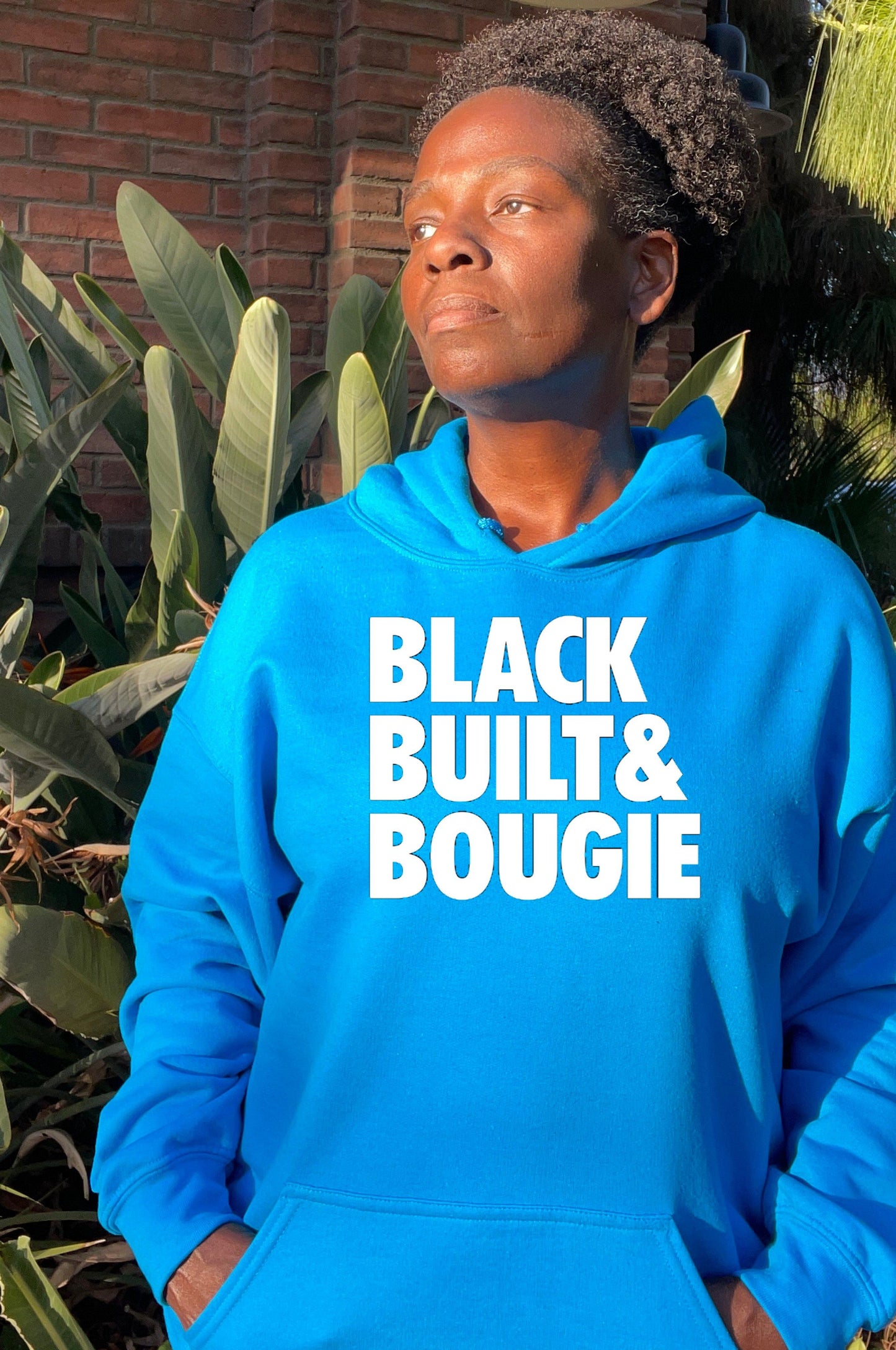 Black Built Bougie Bright Colors Hoodie Hoodie Gildan S Saphire