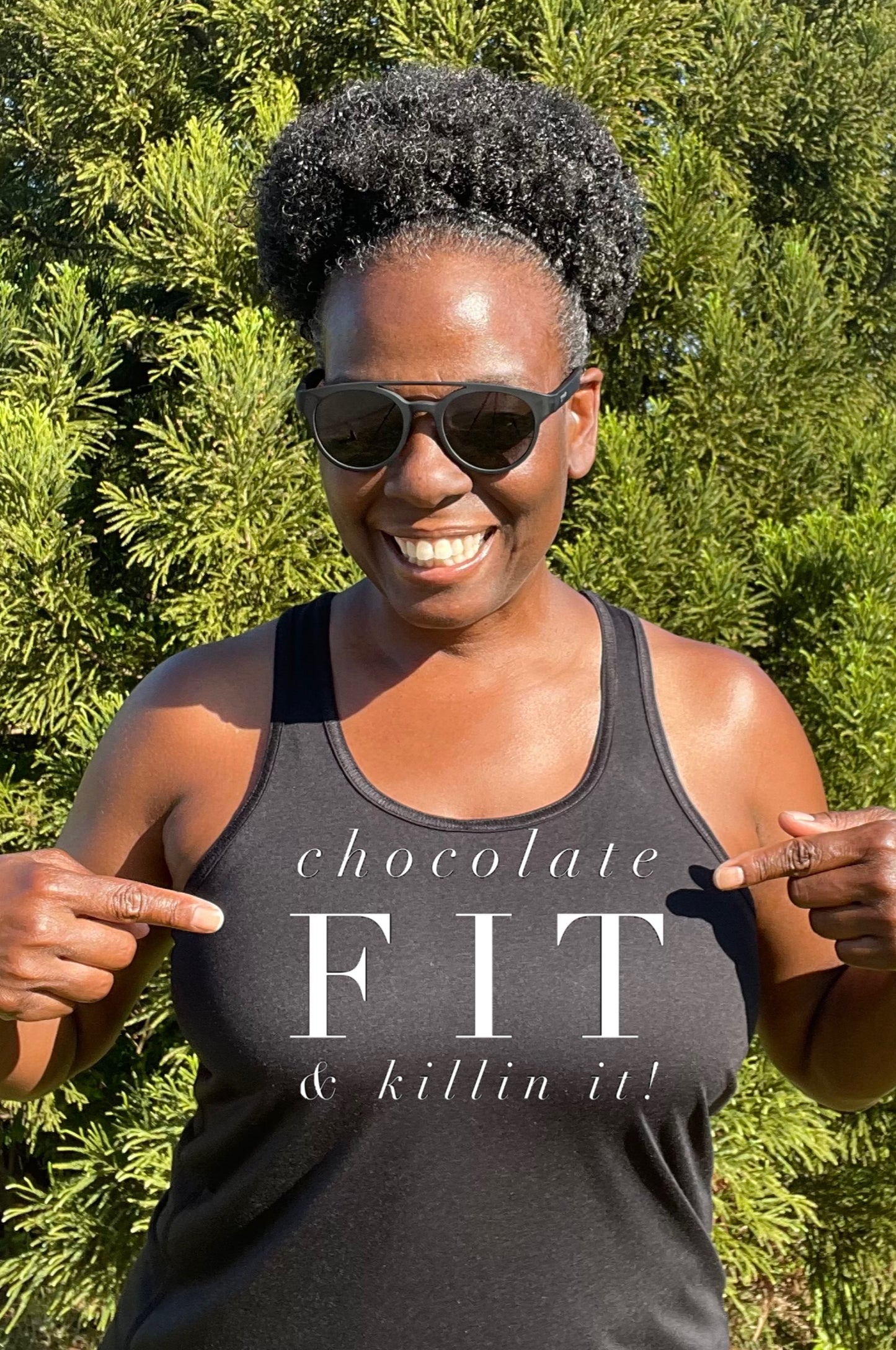 Chocolate Fit & Killin it Racerback Tank Top