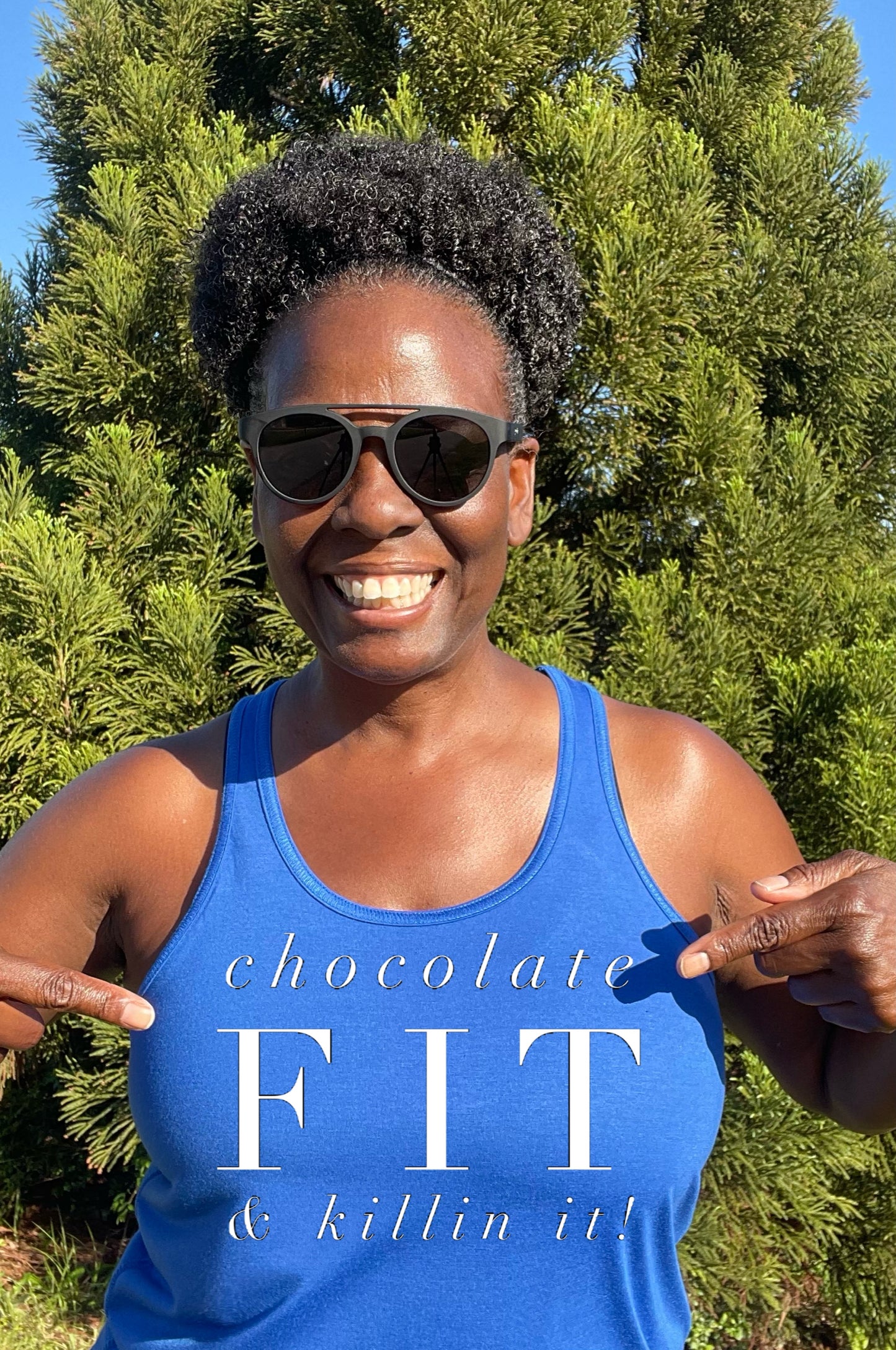 Chocolate Fit & Killin it Racerback Tank Top