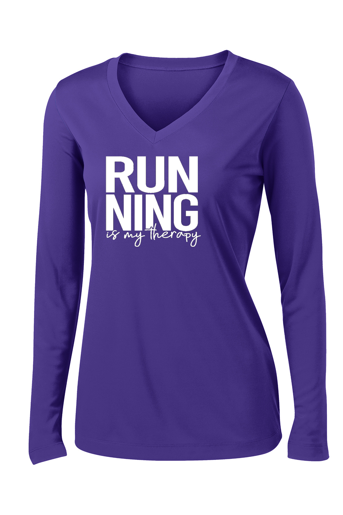 Running is My Therapy Long Sleeve T-shirt