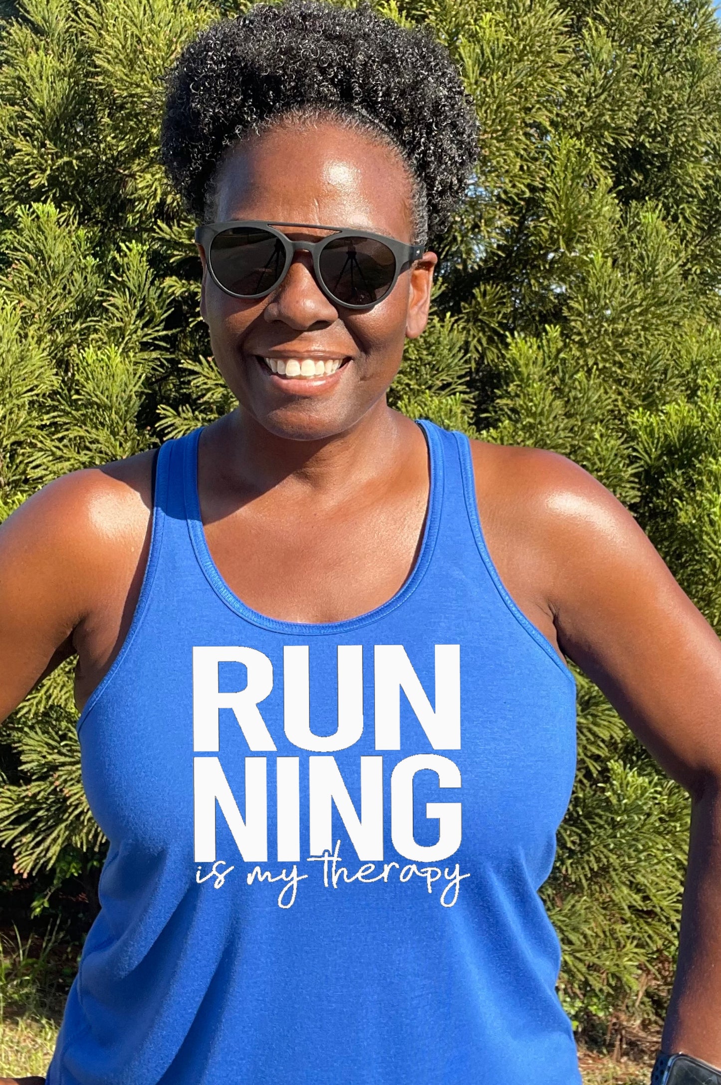 Running is My Therapy Racerback Tank Top