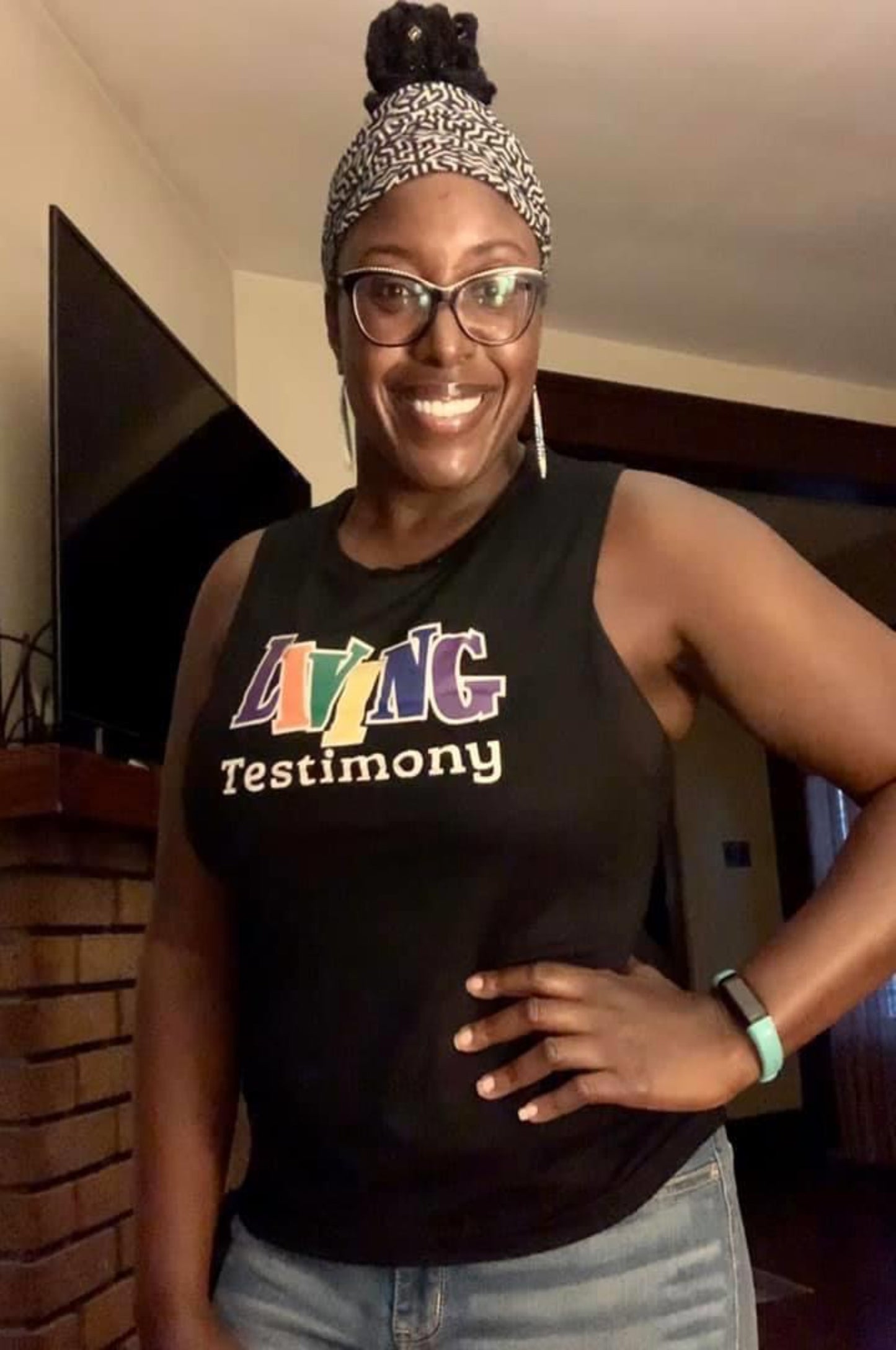 Living Testimony Black Don't Crack Muscle Tank Tank Top Bella Canva