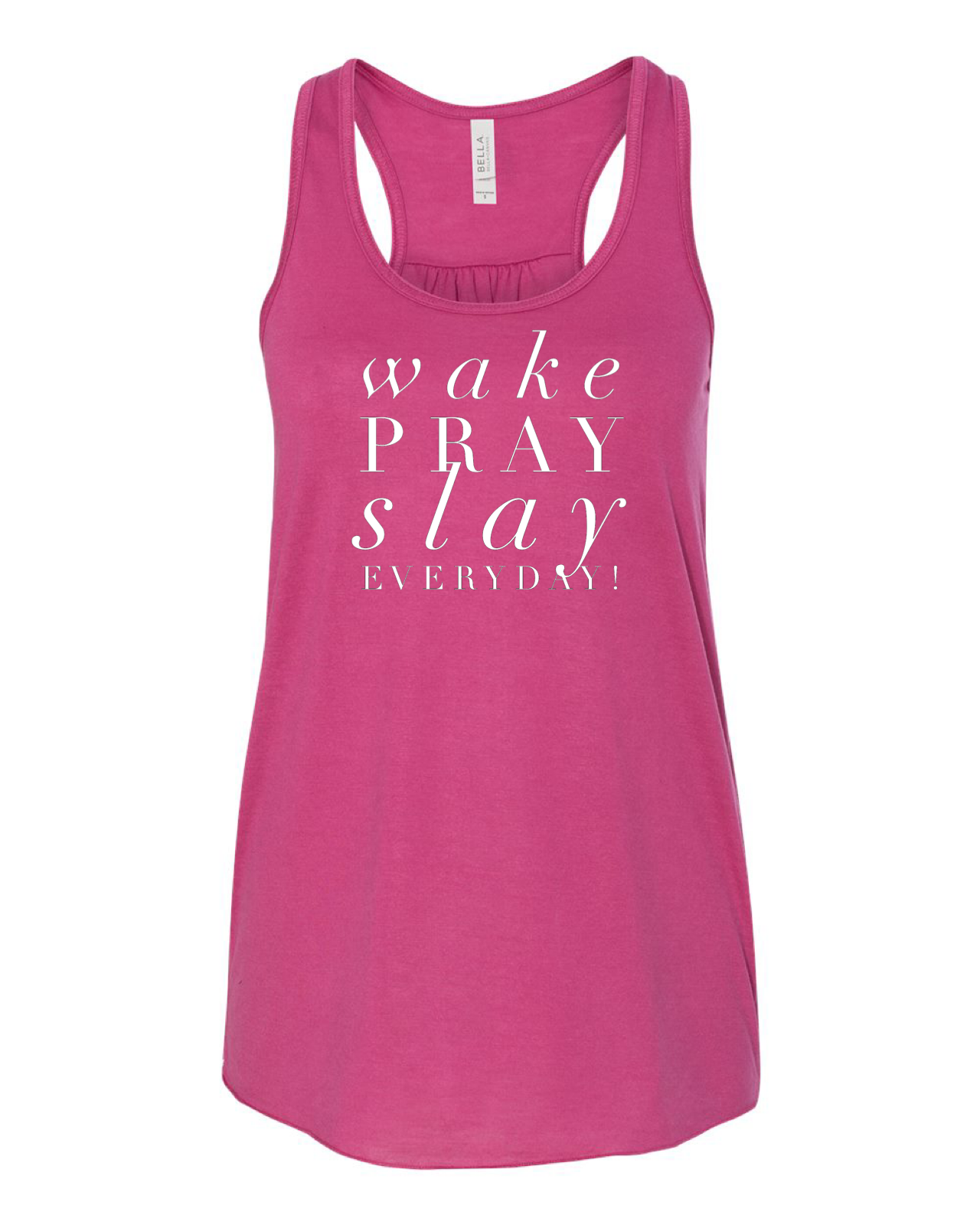 Wake Pray Slay Racerback Tank Top