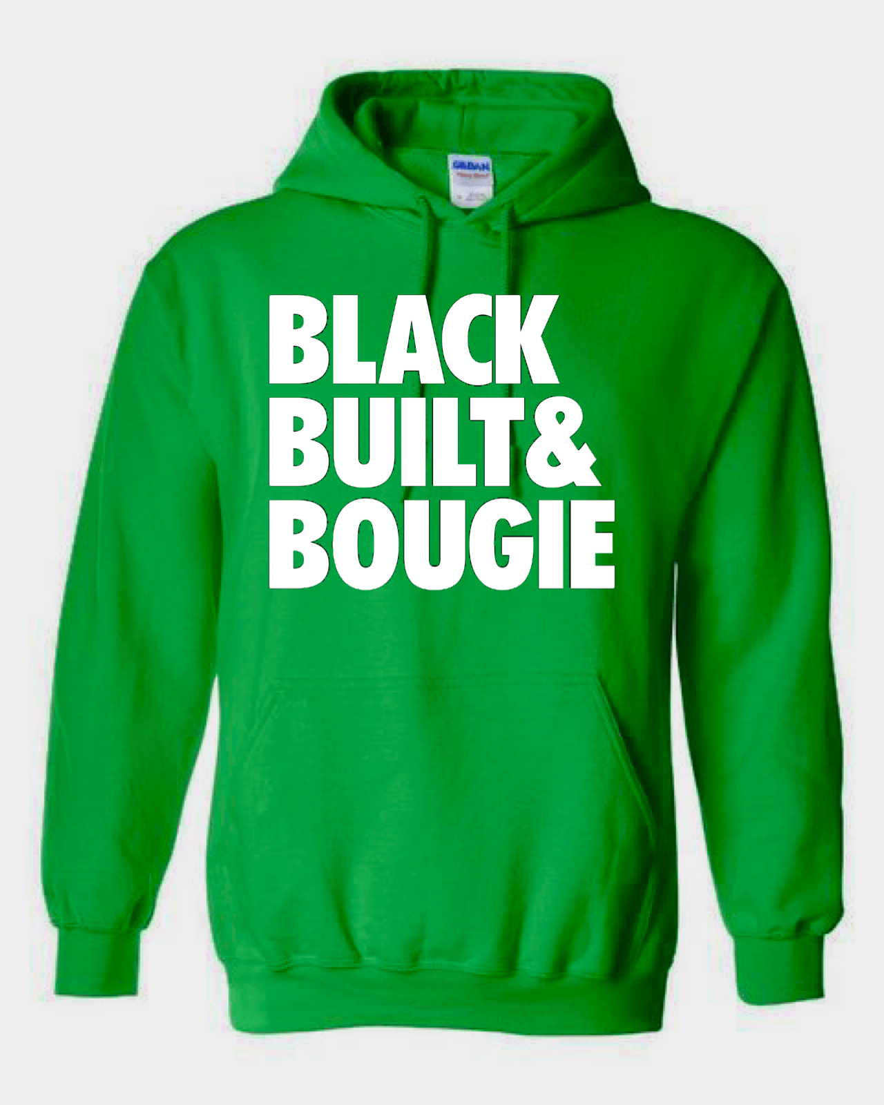 Black Built Bougie Bright Colors Hoodie Hoodie Gildan
