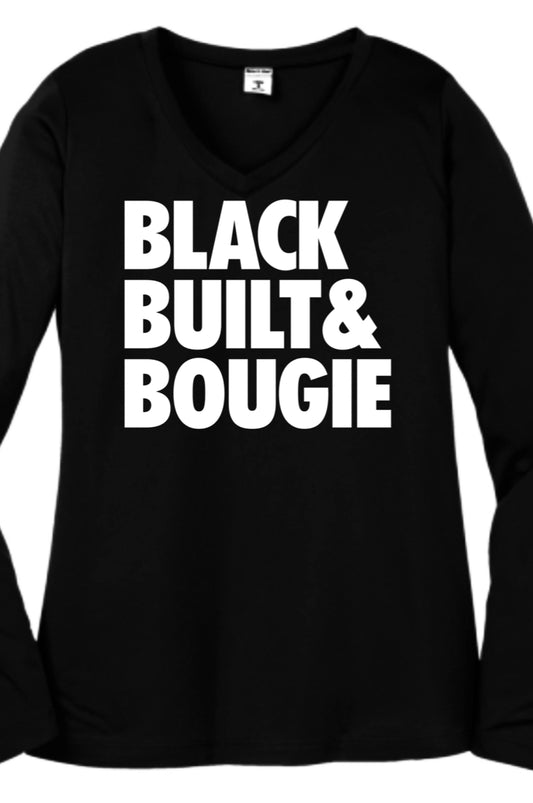 Black Built Bougie Long Sleeve Long Sleeve T Sport Tek
