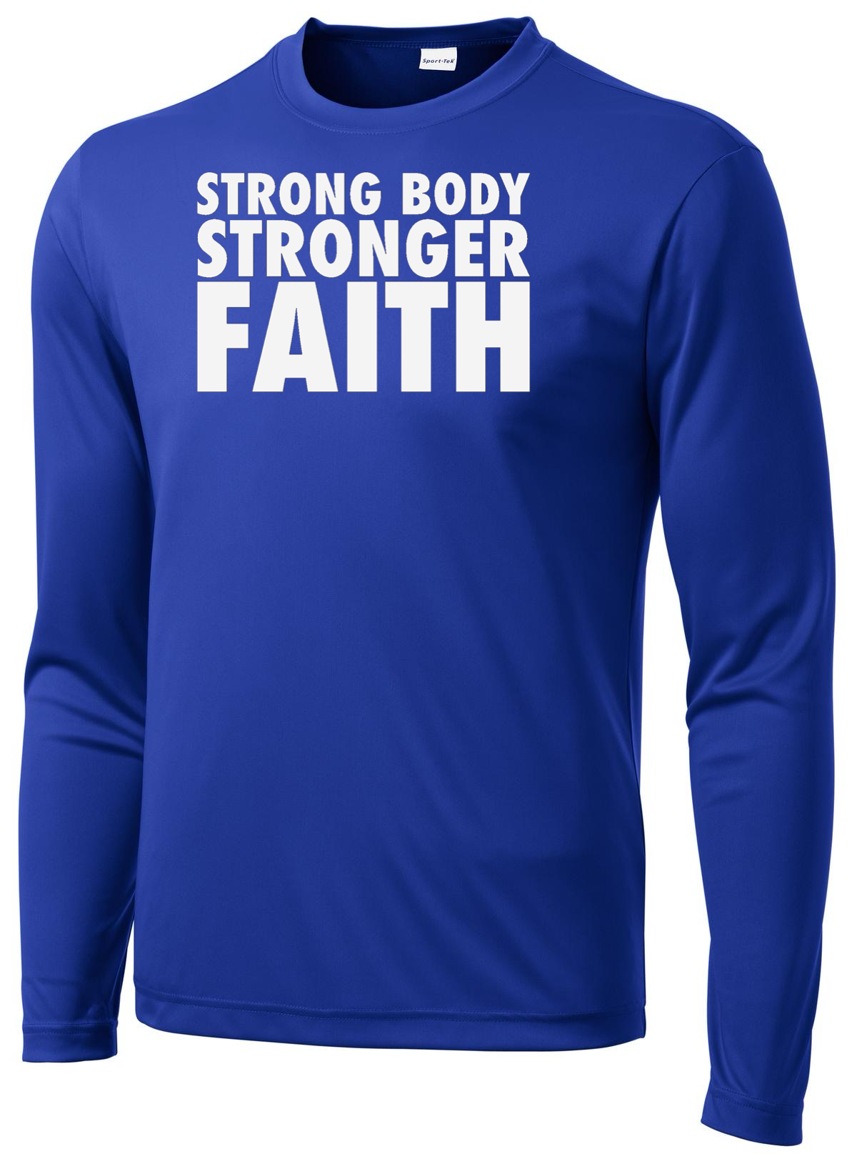 Men's Strong Body Stronger Faith Long Sleeve T-shirt