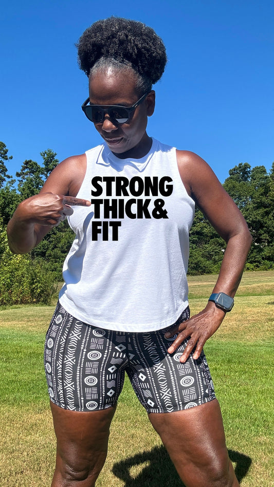 Strong Thick Fit  Racerback Crop Tank