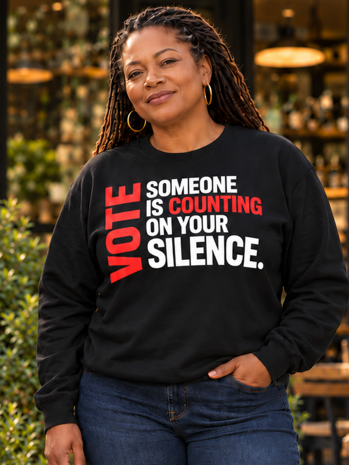 Someone is Counting on Your Silence Vote Unisex Crewneck Sweatshirt